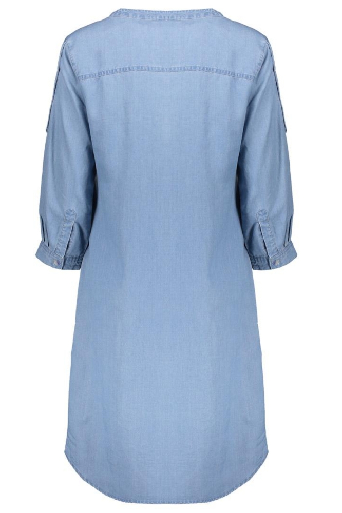 DENIM JURK MET SIERKOORD 57001 10 STONEBLEACH DENIM